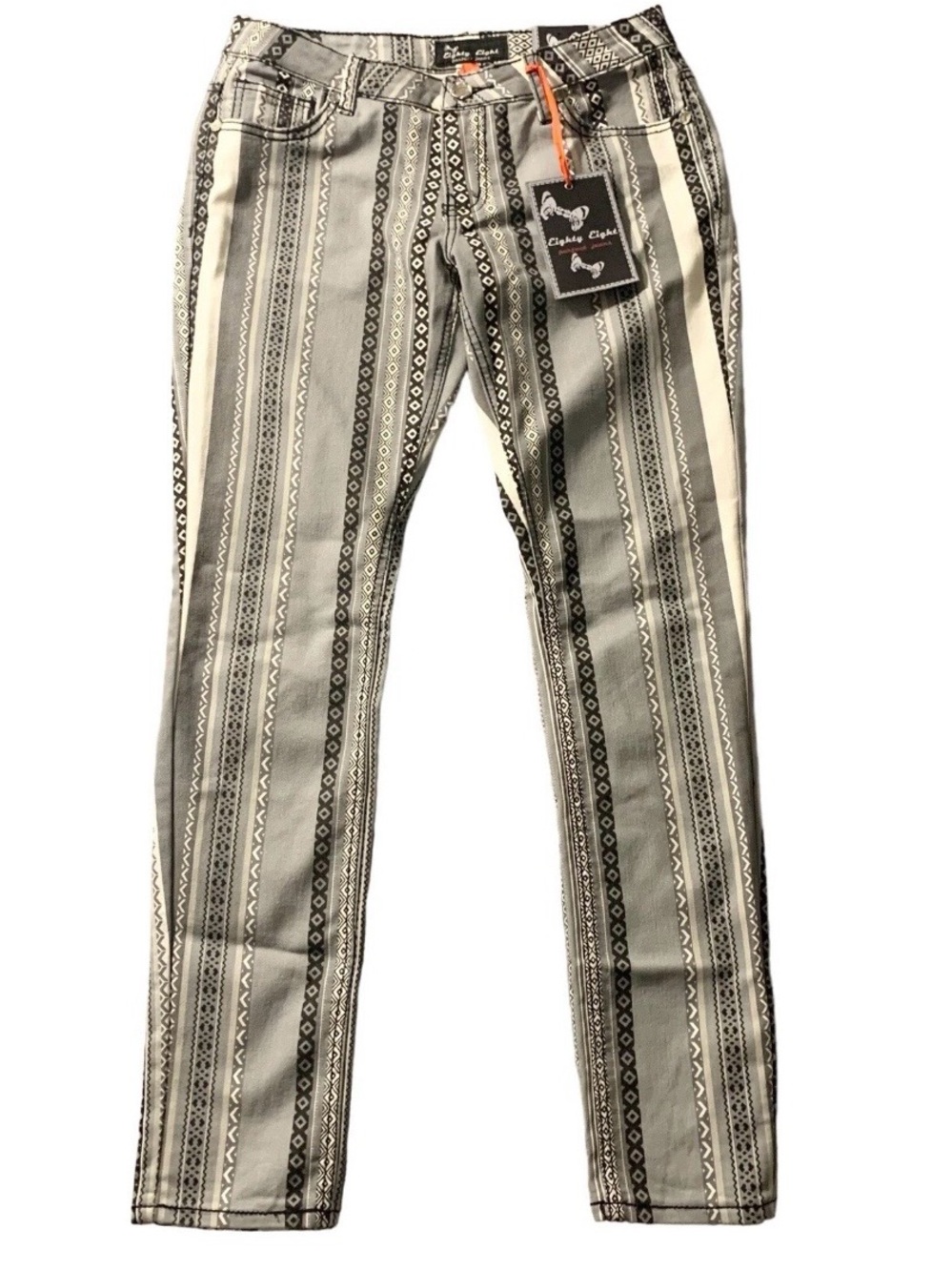 NWT Eighty Eight Perfect Jeans Wom Juniors 11 (31x30) Gray Diamond Ankle Stretch